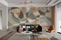 Earth Tones Geometric Wallpaper - Wallanza