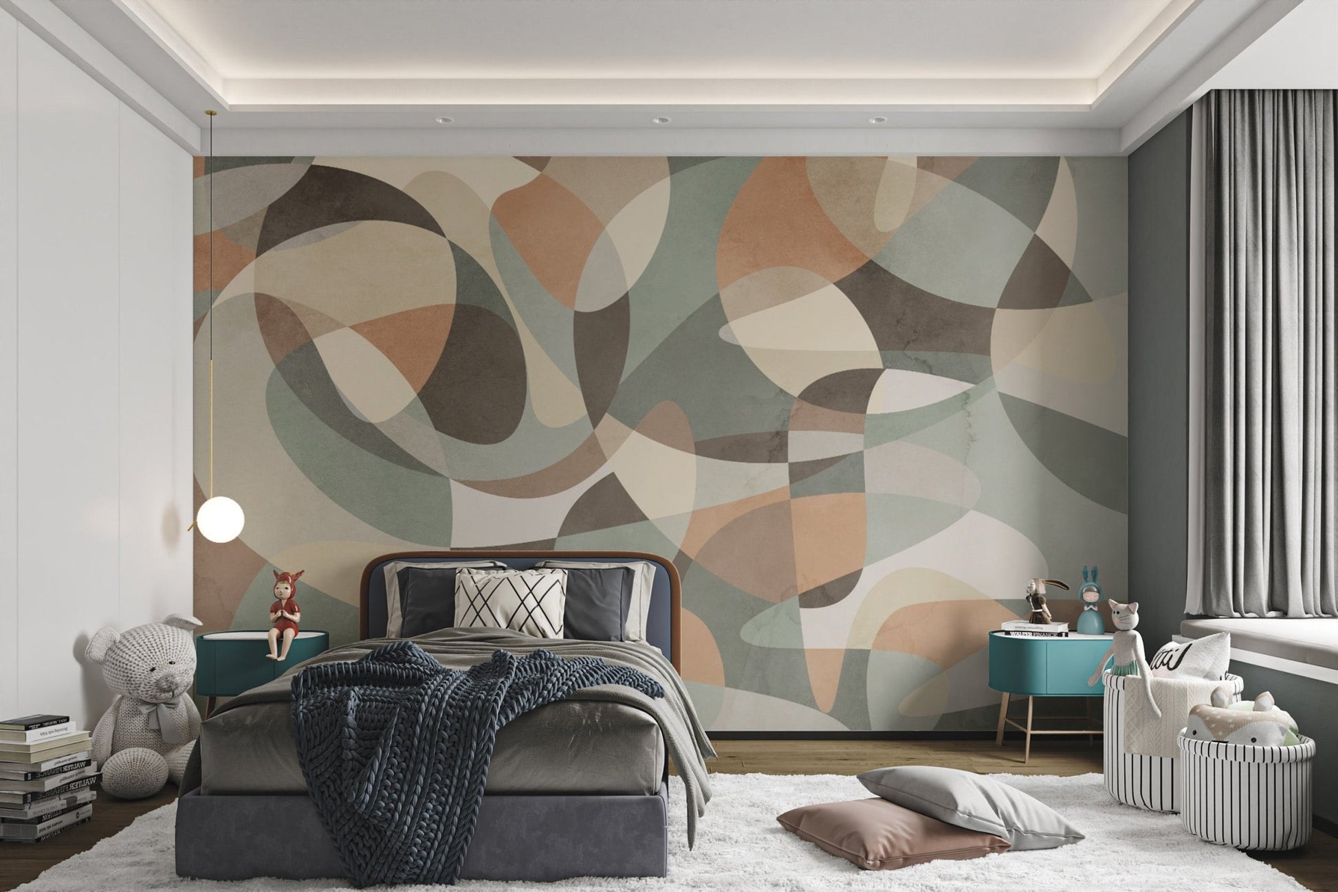 Earth Tones Geometric Wallpaper - Wallanza