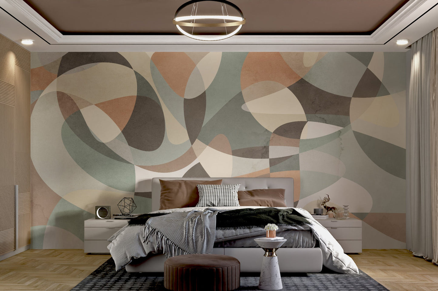 Earth Tones Geometric Wallpaper - Wallanza