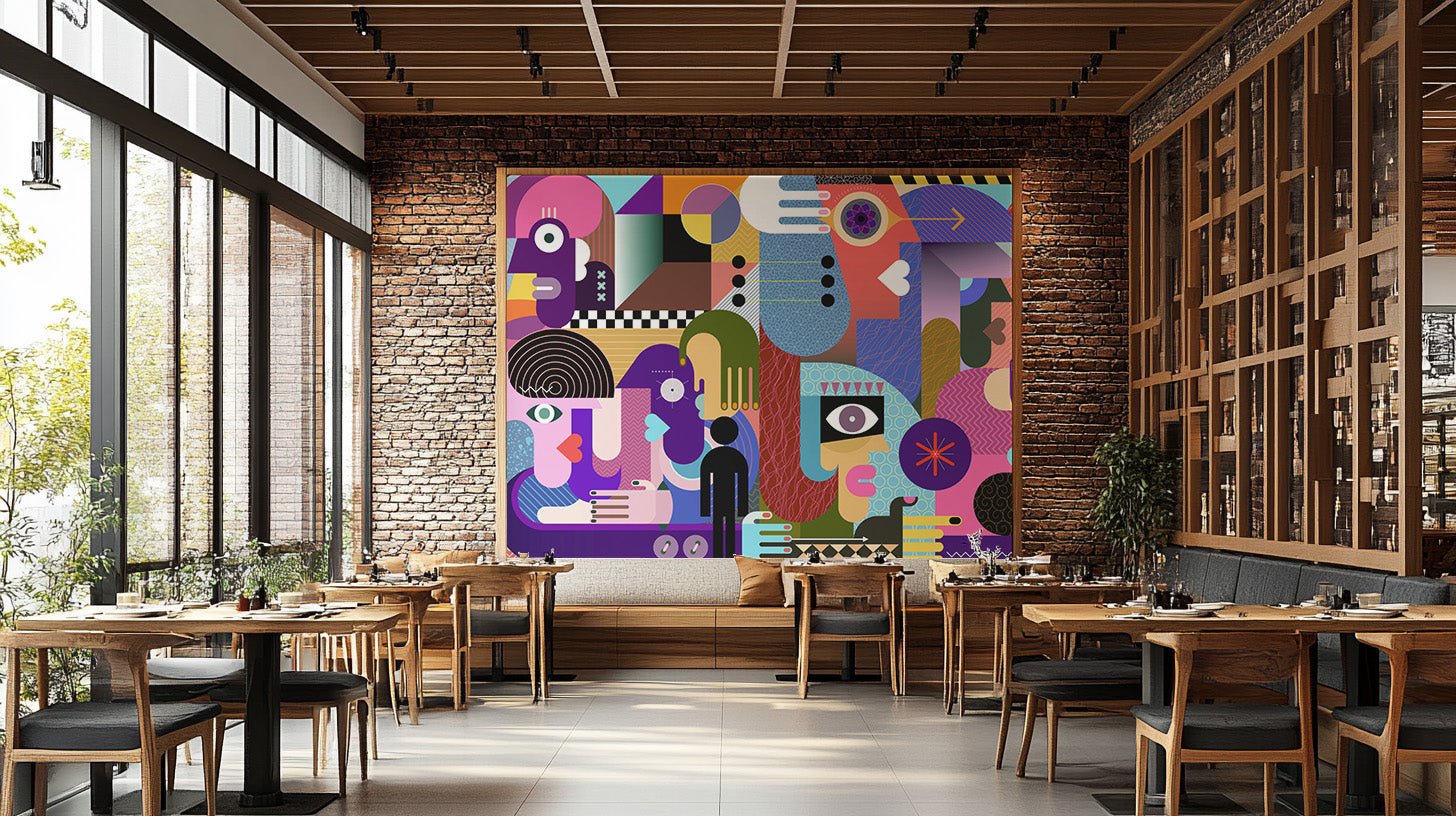 Artistic eclectic vision wallpaper design
