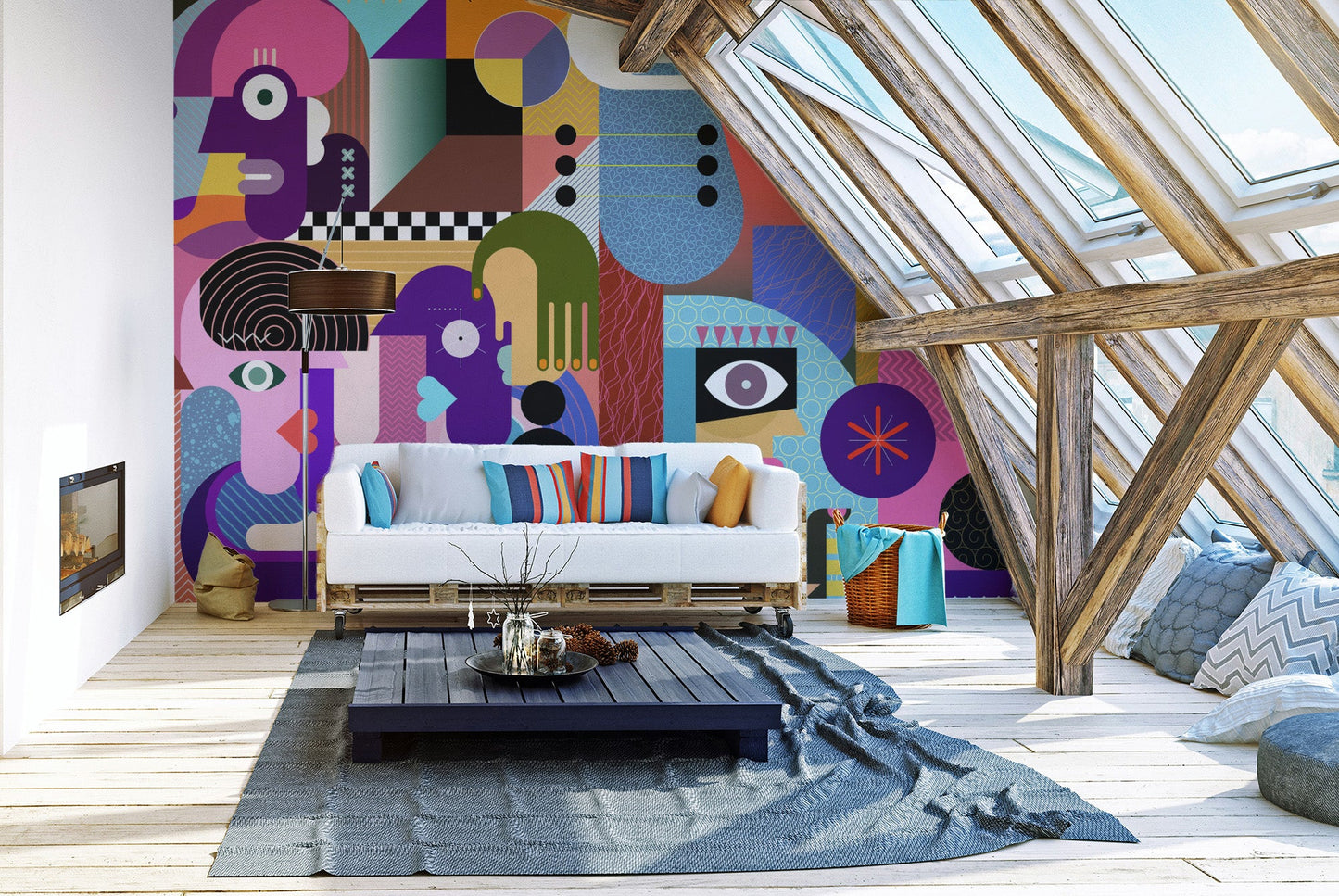 Eclectic Vision Mural Wallpaper - Wallanza