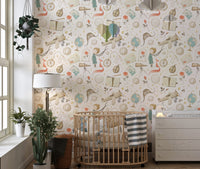 Educational astronomy wallpaper mural planet sketch wallpaper.