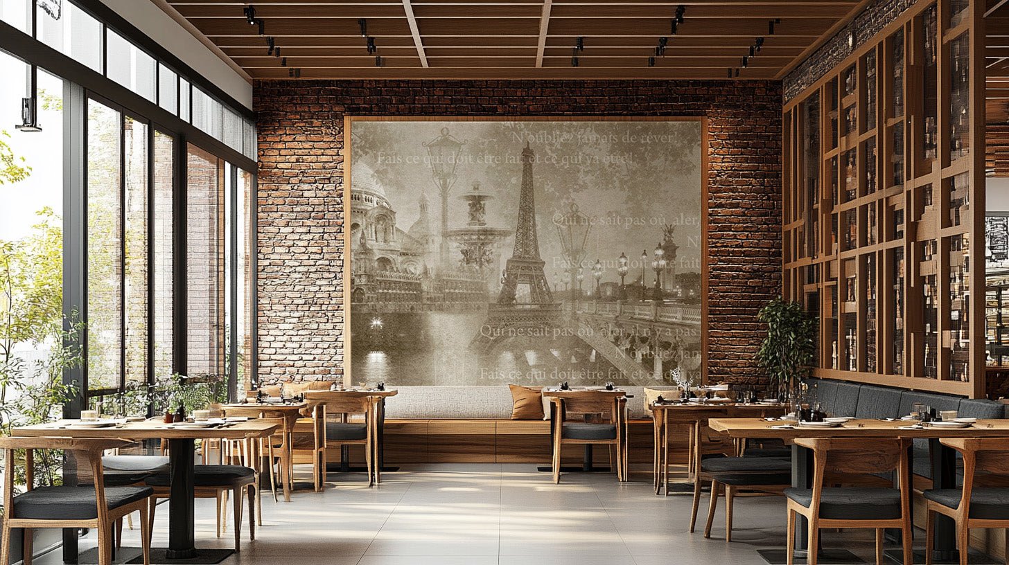 Iconic Eiffel Tower mural for stylish spaces
