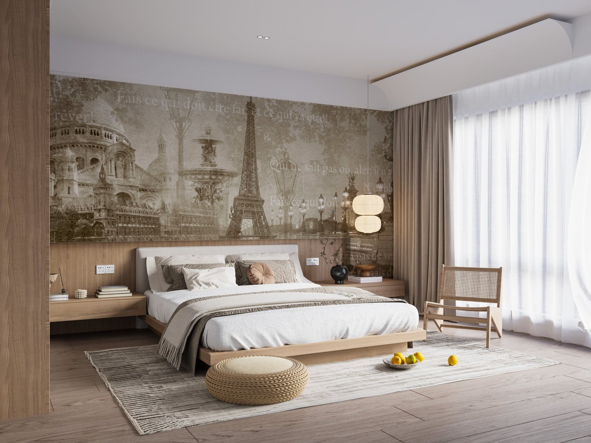 Elegant Eiffel Tower wallpaper for rooms
