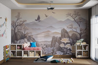 Elegant 3D Floral Landscape Wallpaper - Wallanza