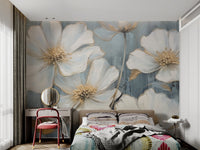 Elegant Blue Floral Wallpaper - Wallanza