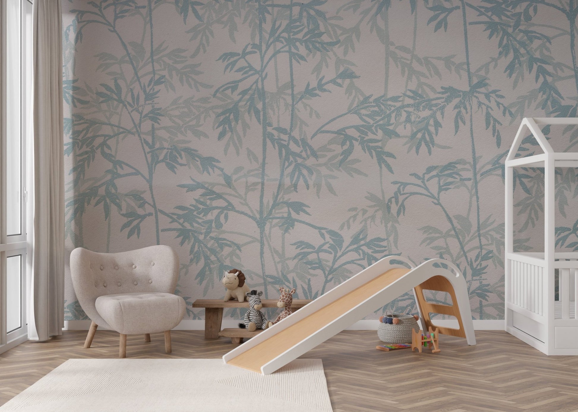 Elegant Blue Vine Wallpaper - Wallanza