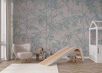 Elegant Blue Vine Wallpaper - Wallanza