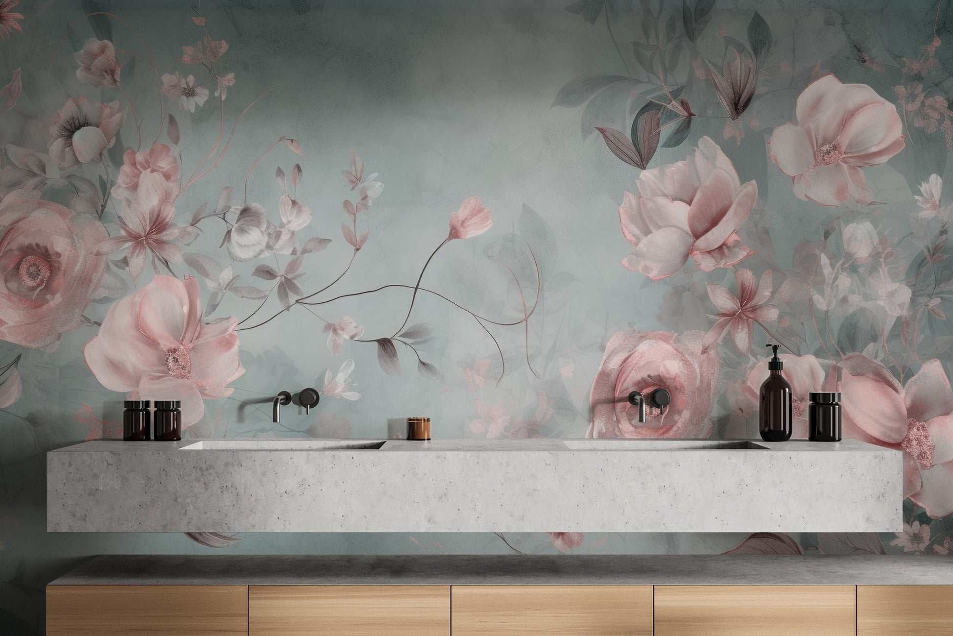 Elegant Flora Wallpaper Mural - Wallanza