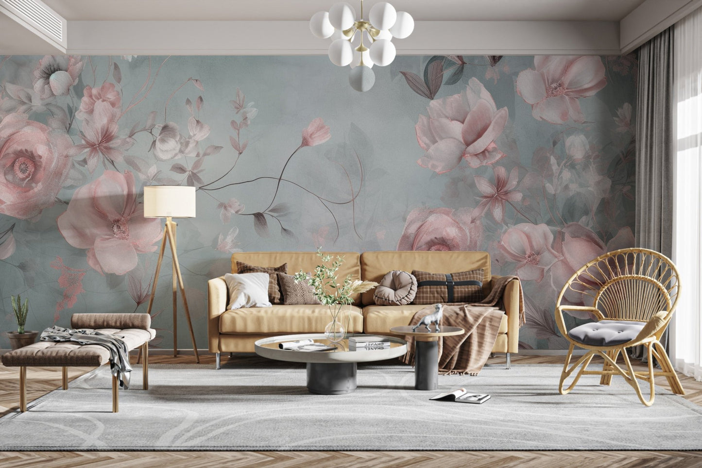Elegant Flora Wallpaper Mural - Wallanza