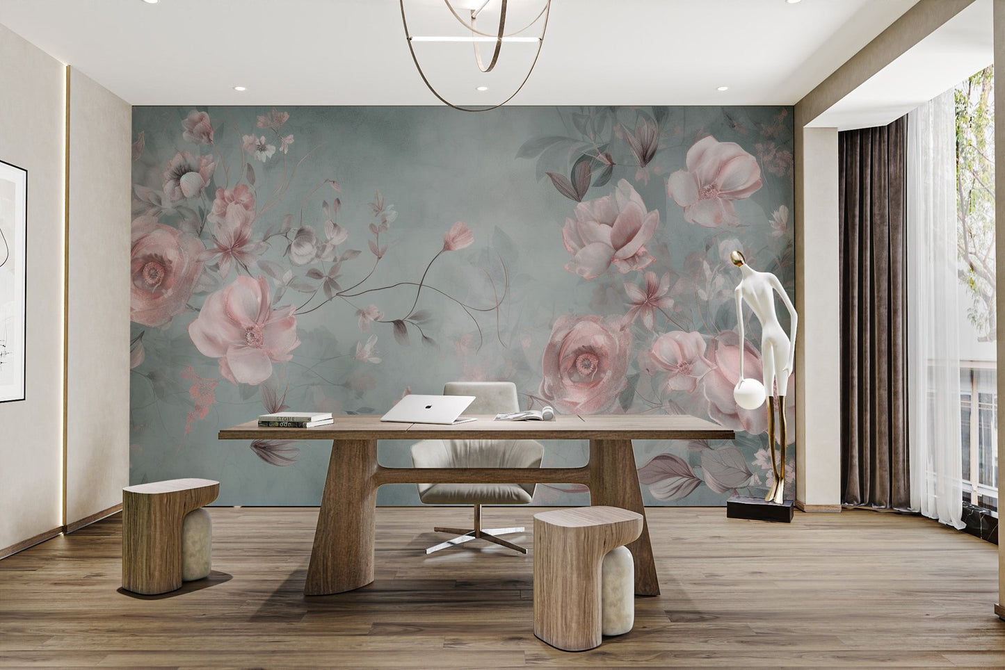 Elegant Flora Wallpaper Mural - Wallanza
