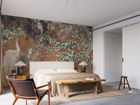 Elegant Peacock Garden Wallpaper Mural - Wallanza
