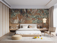 Elegant Peacock Garden Wallpaper Mural - Wallanza