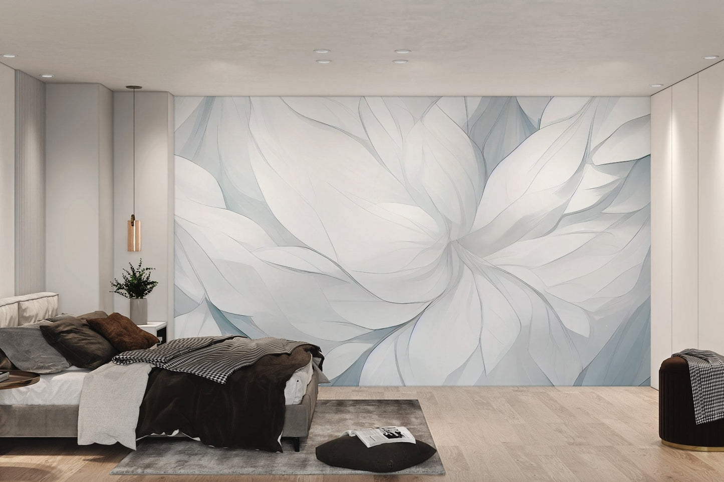 Elegant White Petal Wallpaper - Wallanza