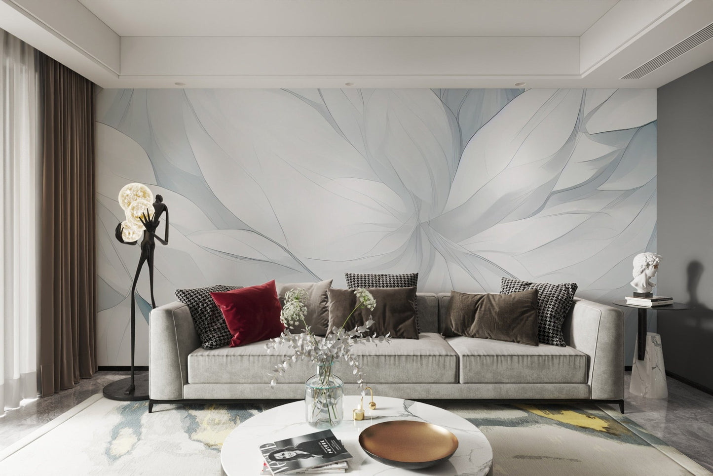Elegant White Petal Wallpaper - Wallanza