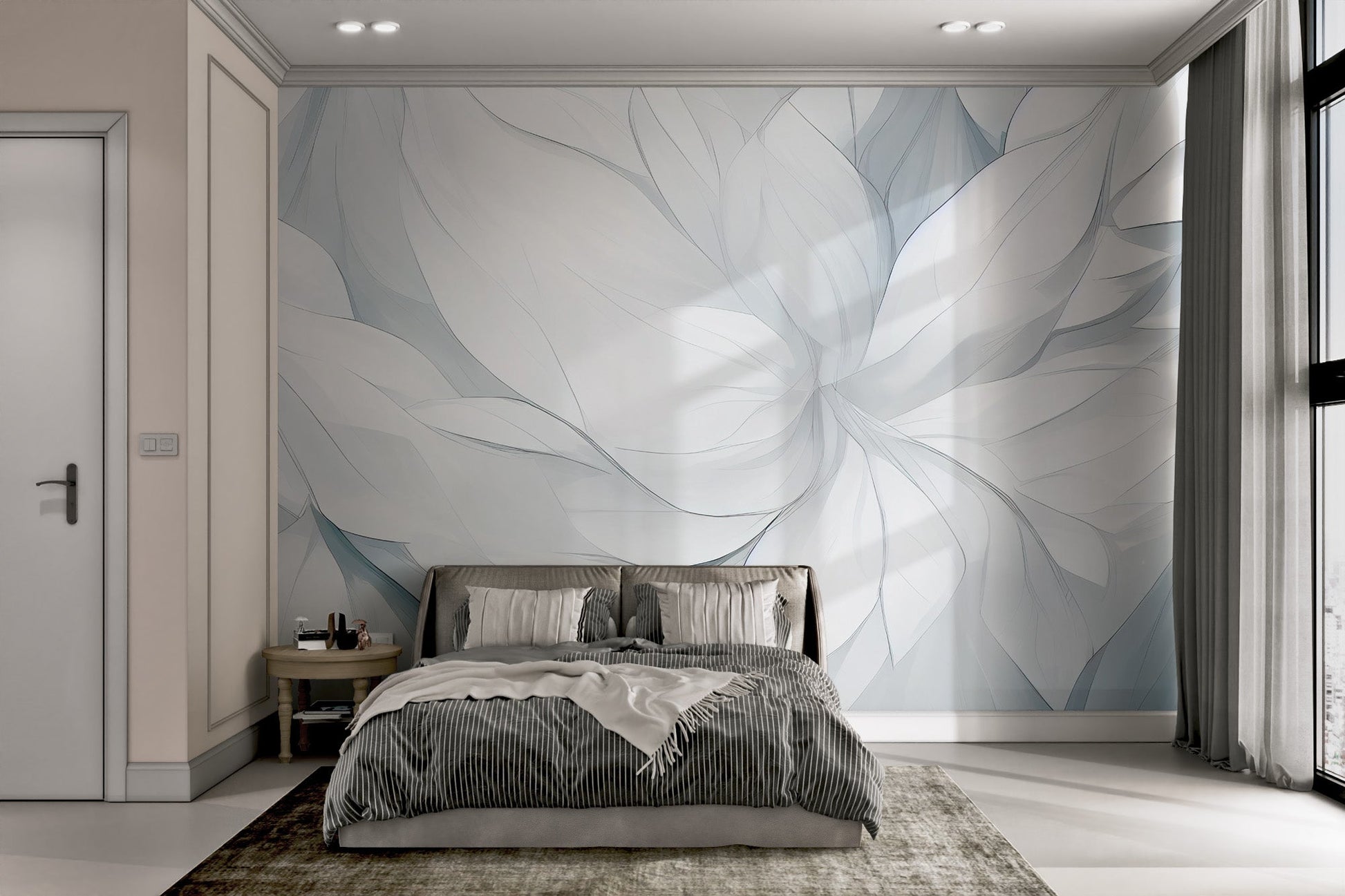 Elegant White Petal Wallpaper - Wallanza