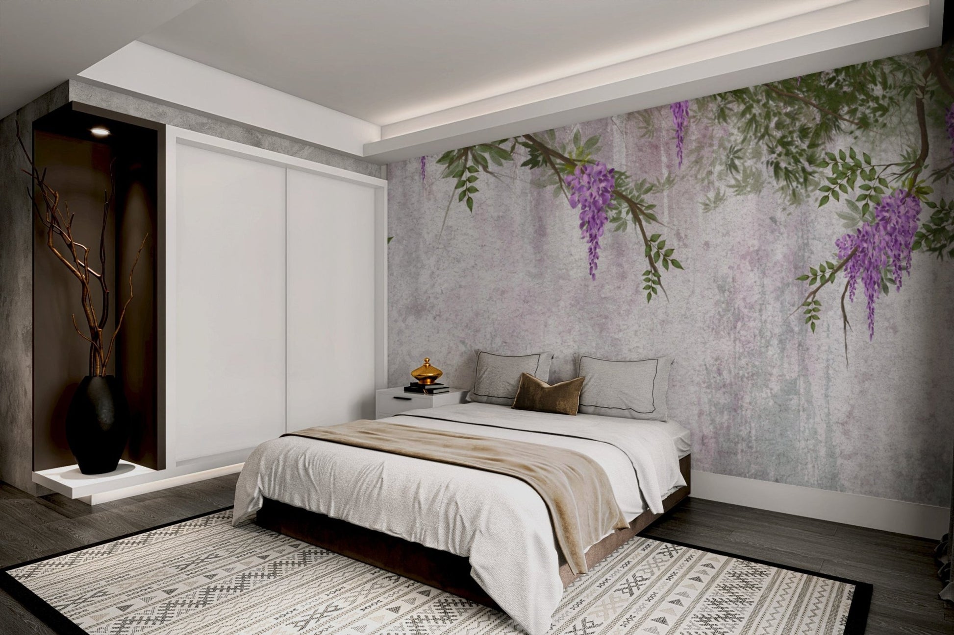 Elegant Wisteria Flower Wallpaper - Wallanza