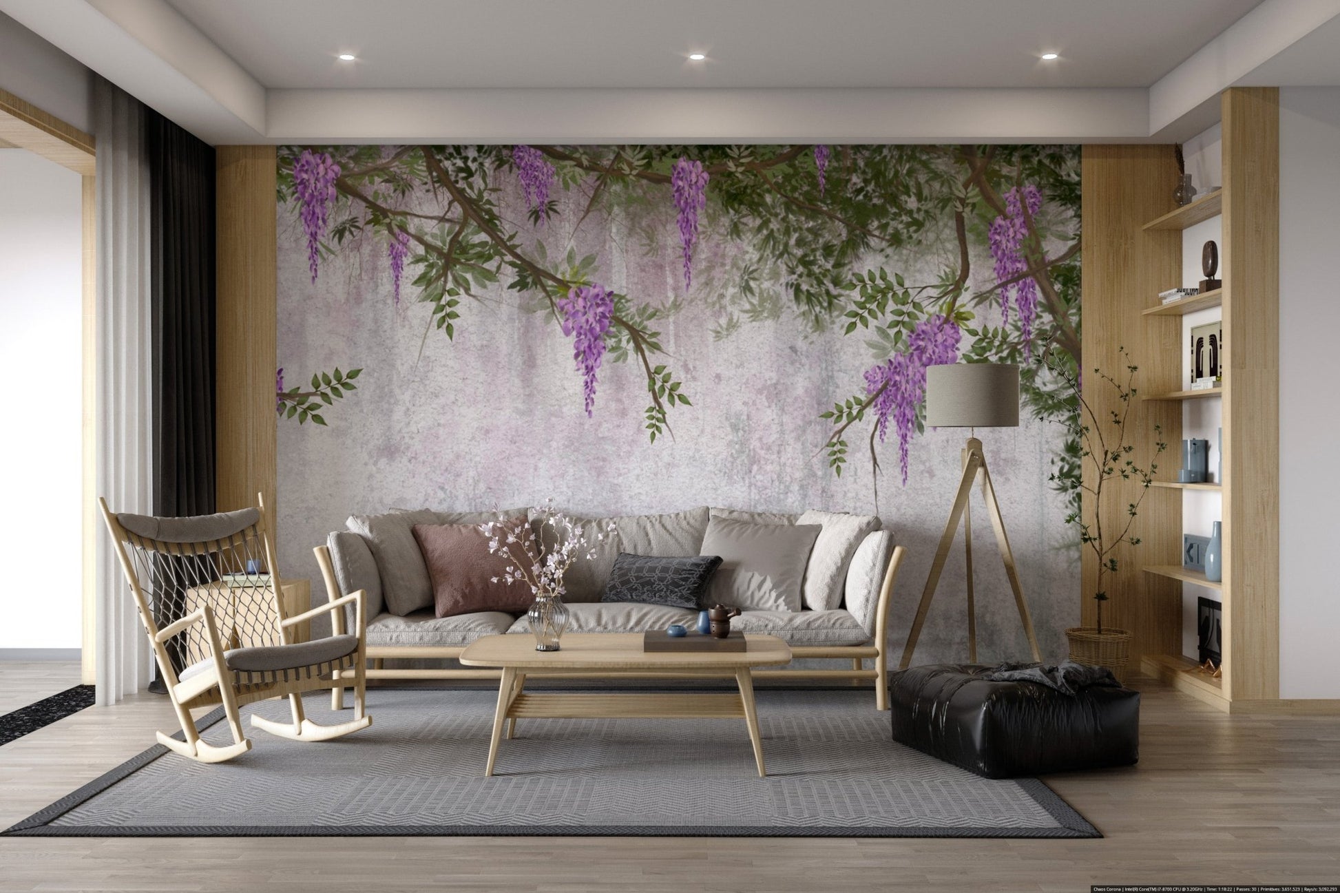 Elegant Wisteria Flower Wallpaper - Wallanza
