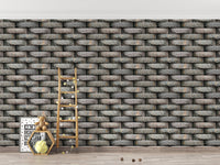 Playroom wall decorated with grey Elevation Tiles Design Geometric Modules Wallpaper.