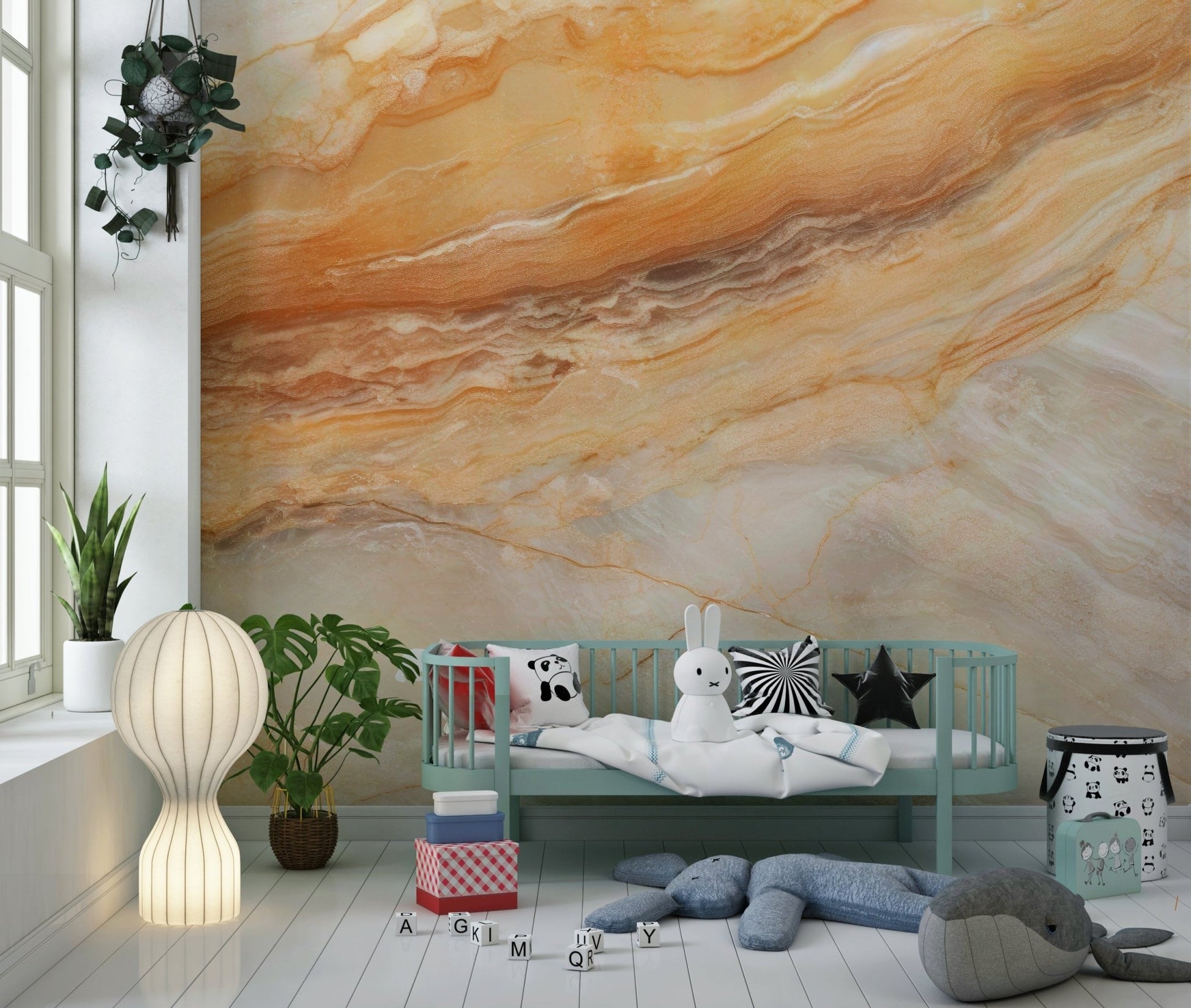 Embered Stone Wall Mural - Wallanza