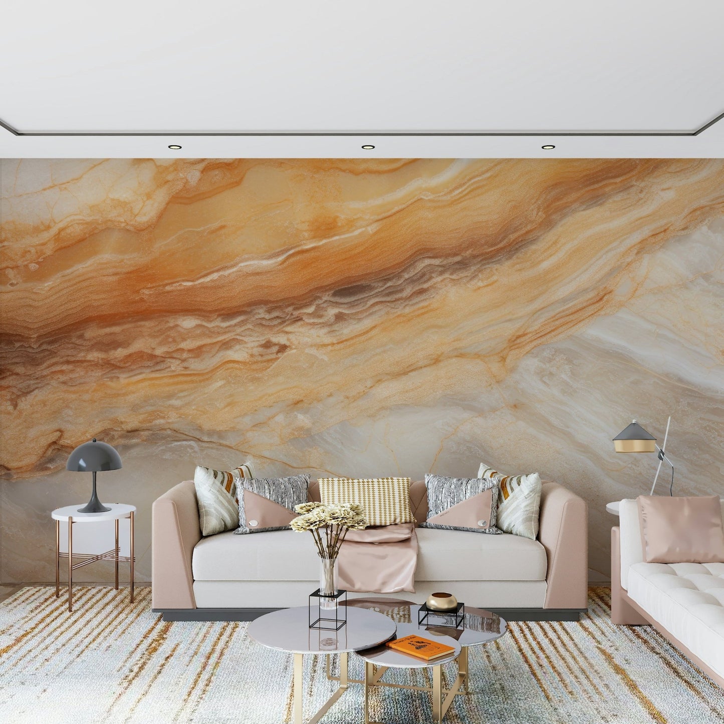 Embered Stone Wall Mural - Wallanza