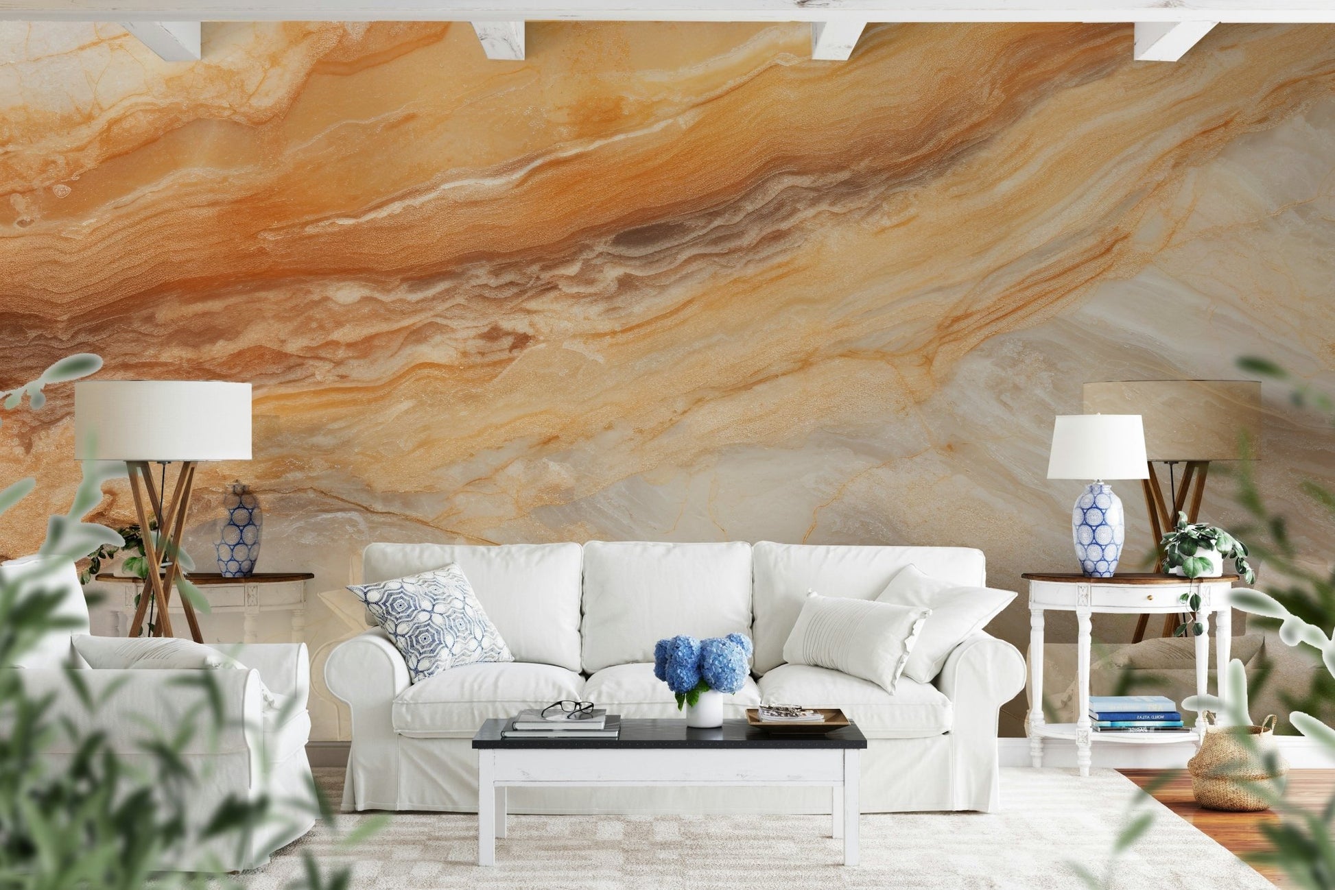 Embered Stone Wall Mural - Wallanza