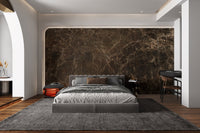 Modern mural featuring luxurious Emperador Dark marble