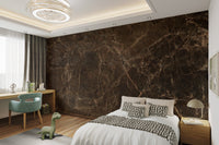 Classic Emperador Dark marble mural for timeless decor