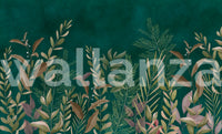 Enchanted Evergreen Botanical Wall Mural for home interiors.