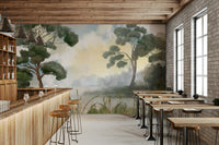olive forest enduring woodland wallpaper mural full wall