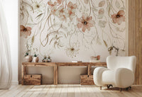 Ethereal Bloom Cascade Wall Mural - Wallanza