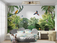 Exotic Birds Wallpaper Mural - Wallanza