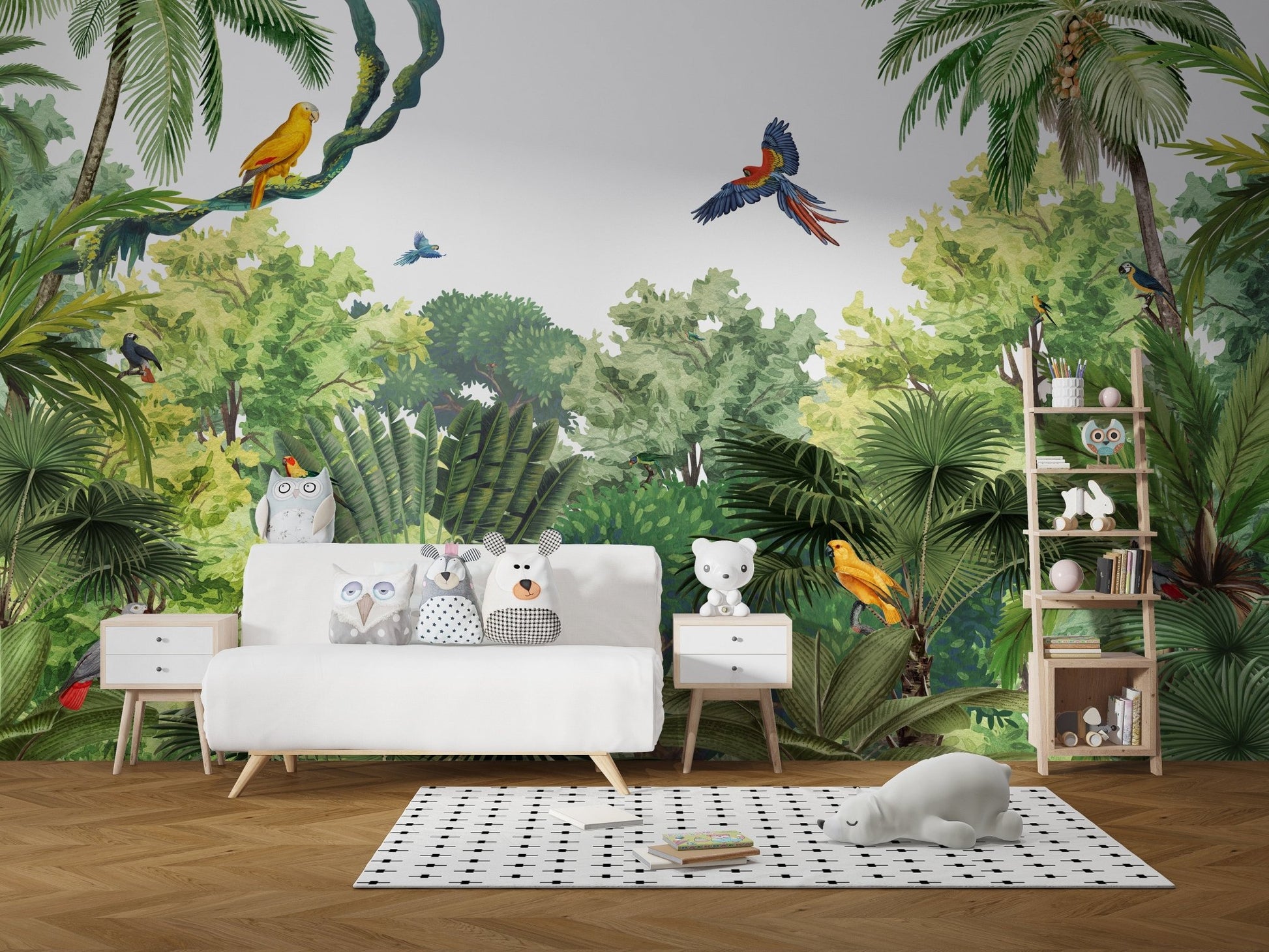 Exotic Birds Wallpaper Mural - Wallanza