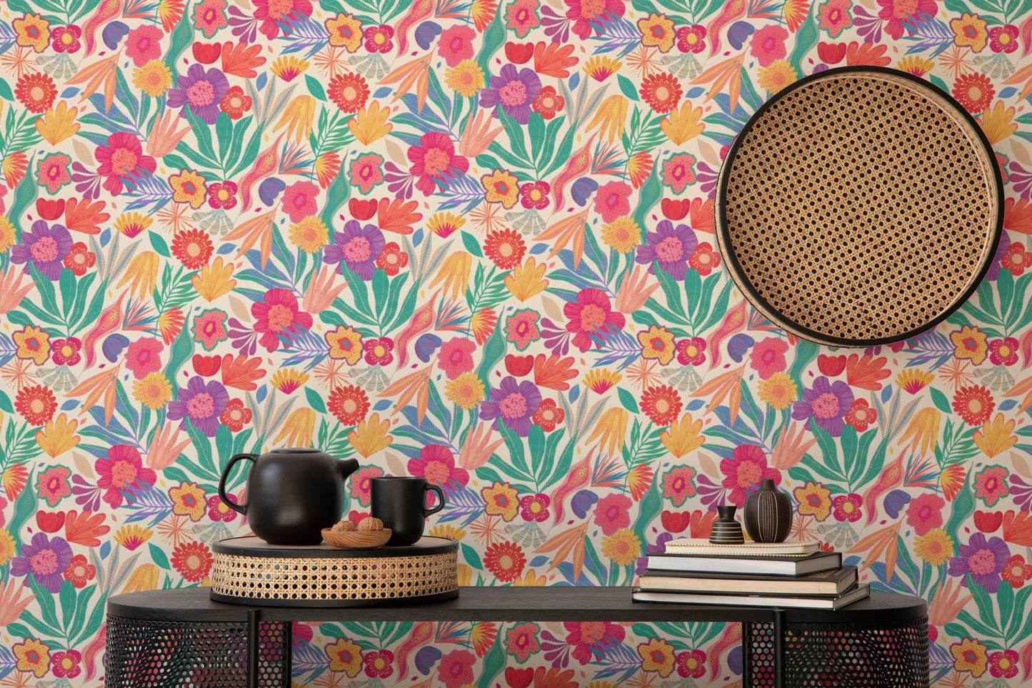 Exotic Blooms Wallpaper Mural - Wallanza