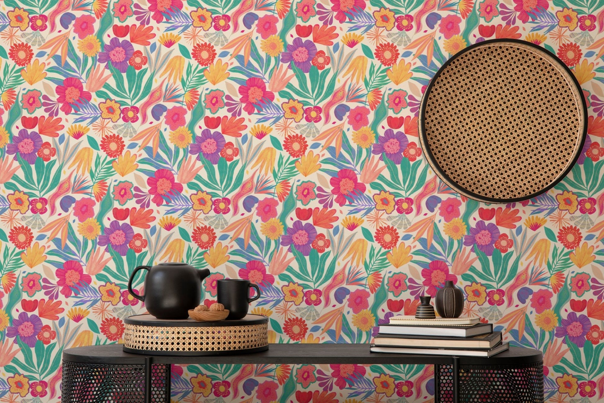 Exotic Blooms Wallpaper Mural - Wallanza