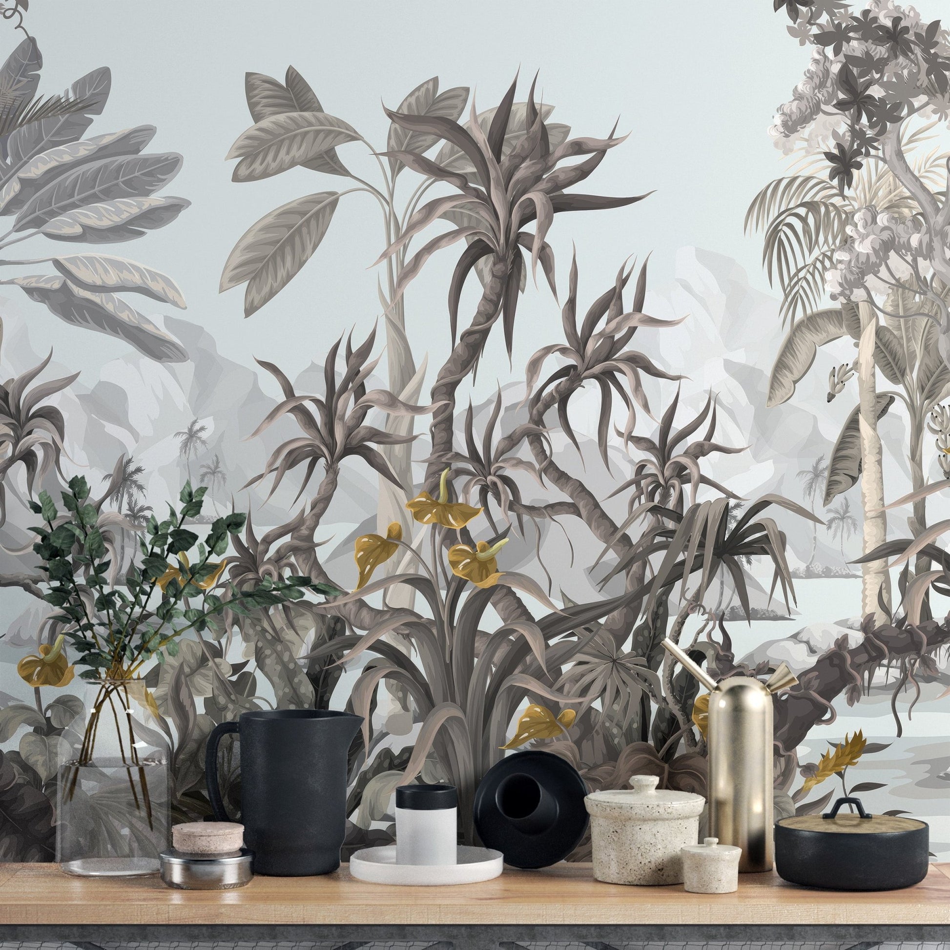 Exotic Botanicals Wallpaper Mural - Wallanza