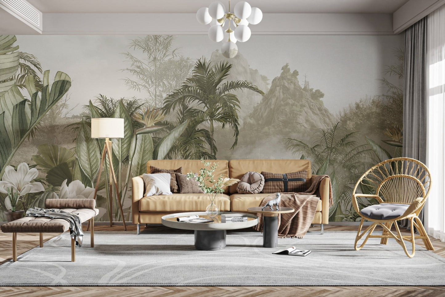 Exotic Mountain View Wall Mural - Wallanza