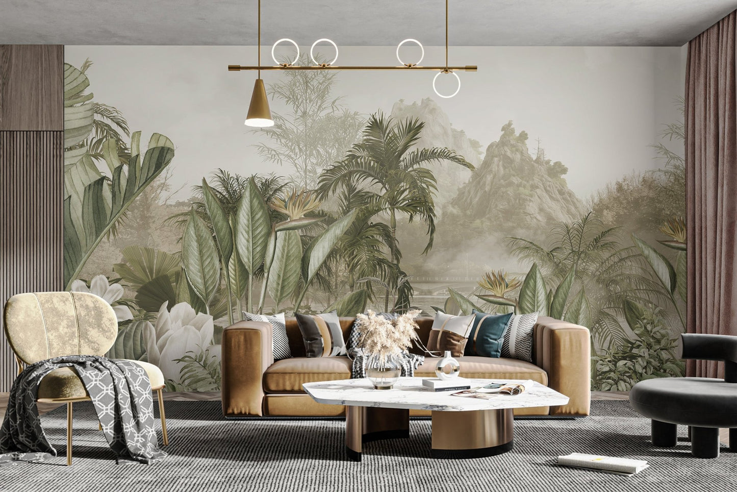 Exotic Mountain View Wall Mural - Wallanza