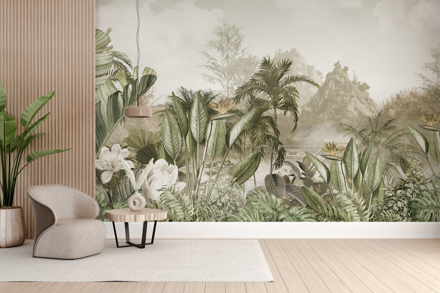 Exotic Mountain View Wall Mural - Wallanza