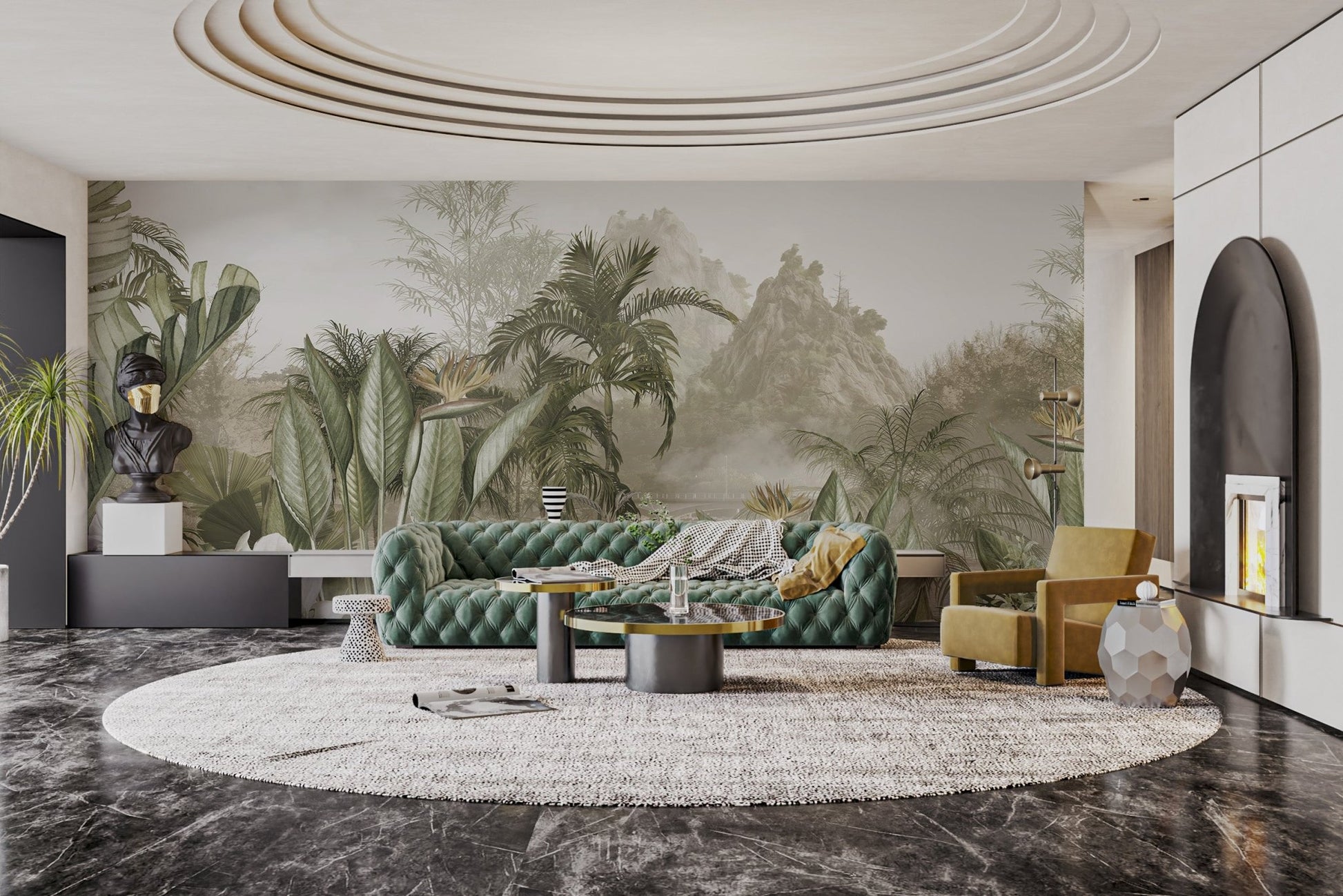 Exotic Mountain View Wall Mural - Wallanza