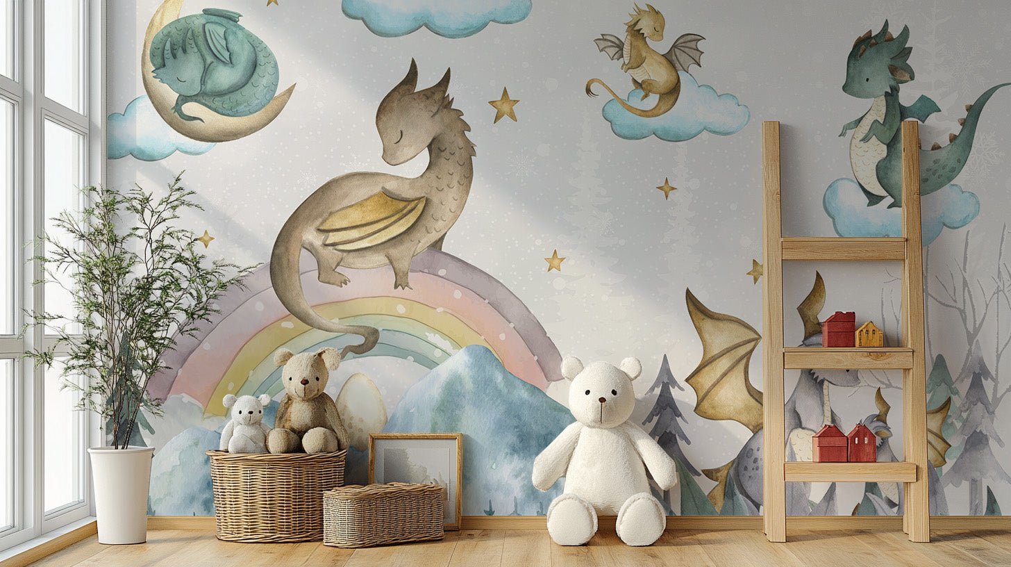 Fairytale Dragon Soiree Wall Mural - Wallanza