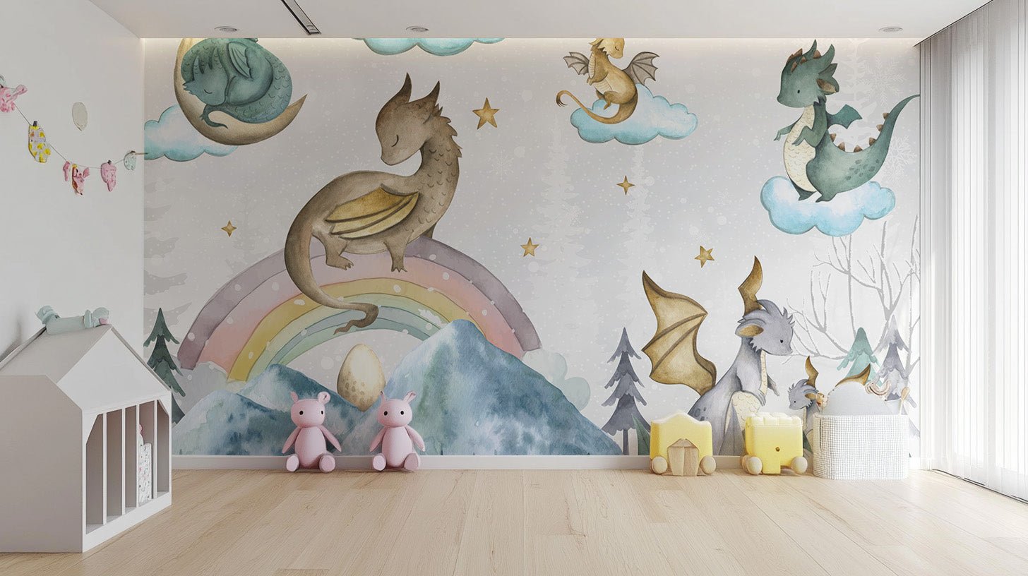 Fairytale Dragon Soiree Wall Mural - Wallanza