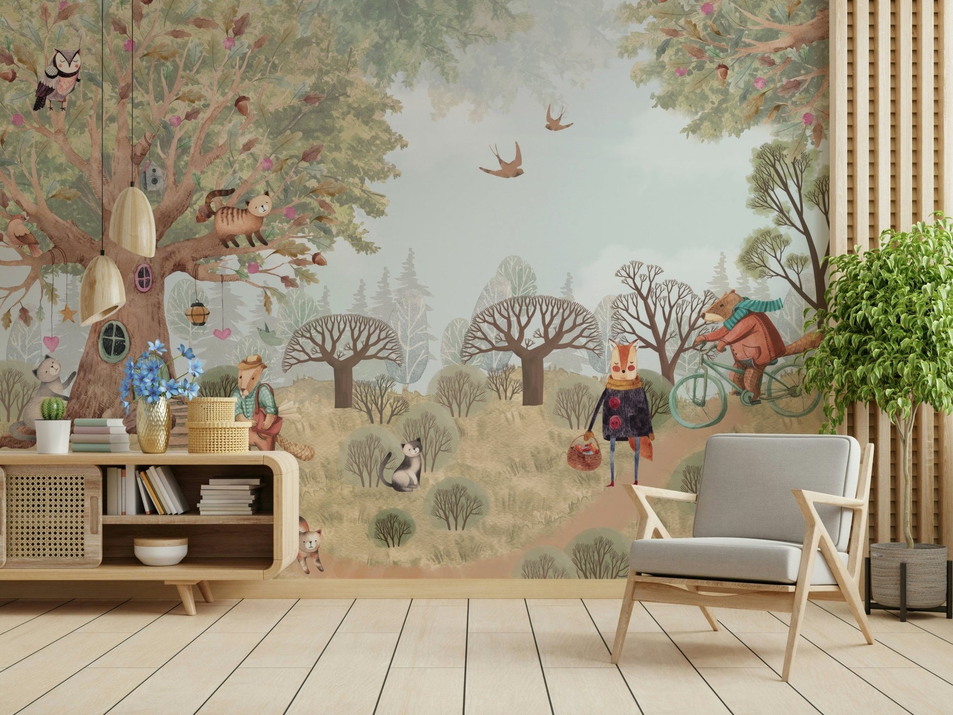Fairytale Forest Wall Mural - Wallanza