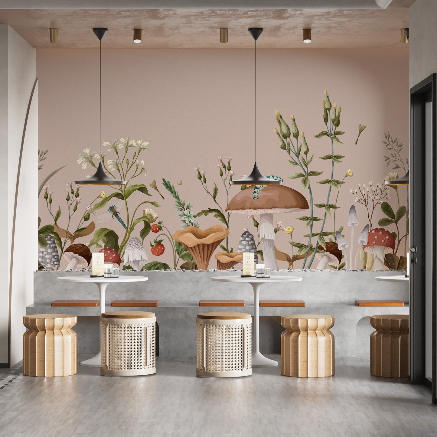 Fantasy Mushroom Garden Wallpaper - Wallanza