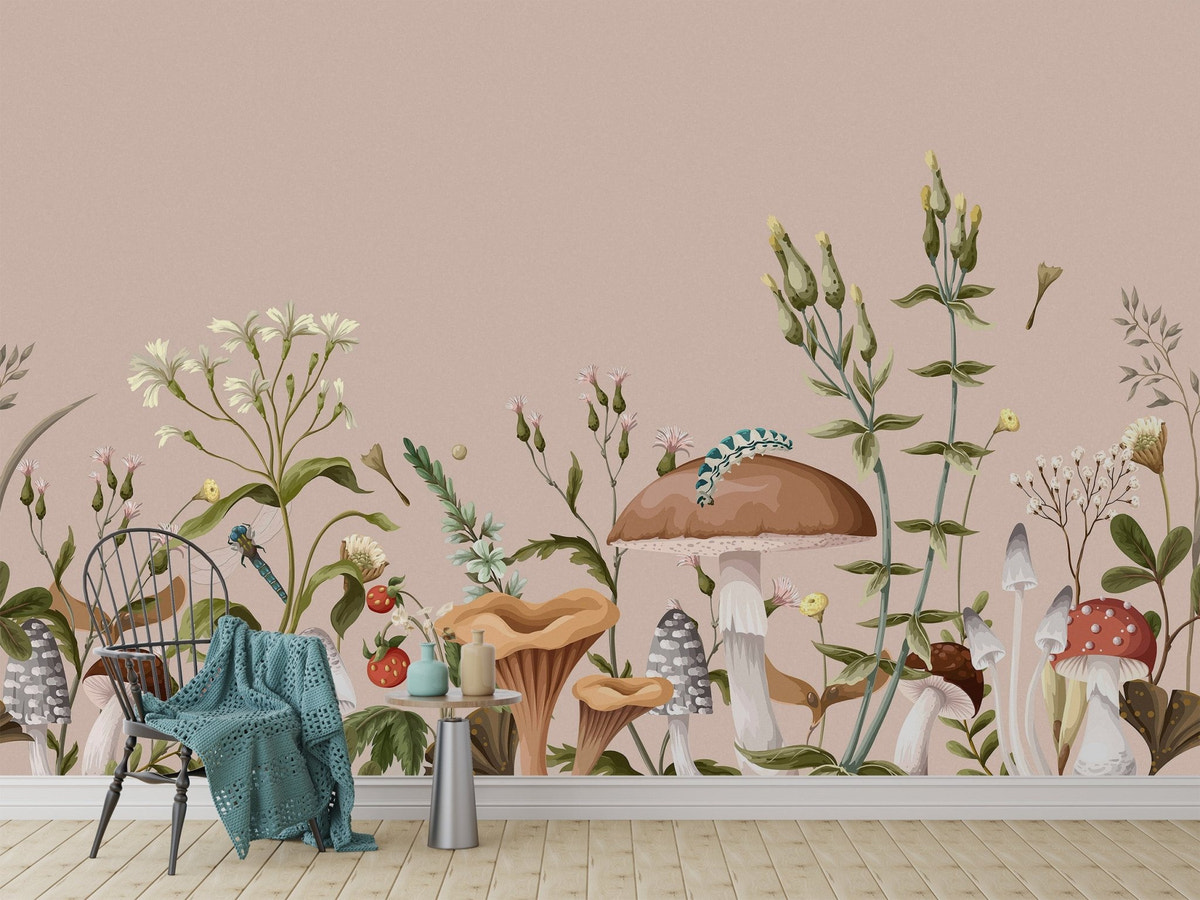 Botanical Wallpaper for Walls - floral and plants Designs