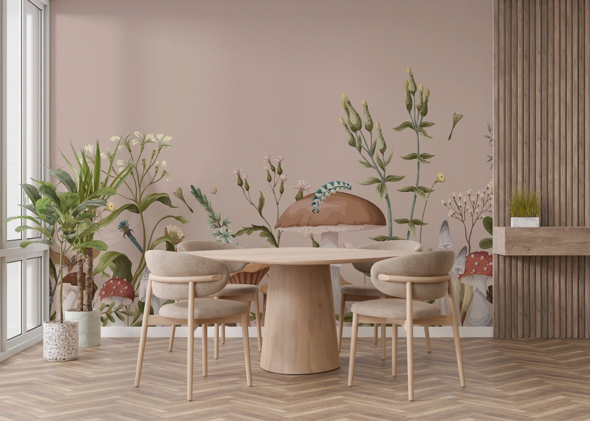 Fantasy Mushroom Garden Wallpaper - Wallanza