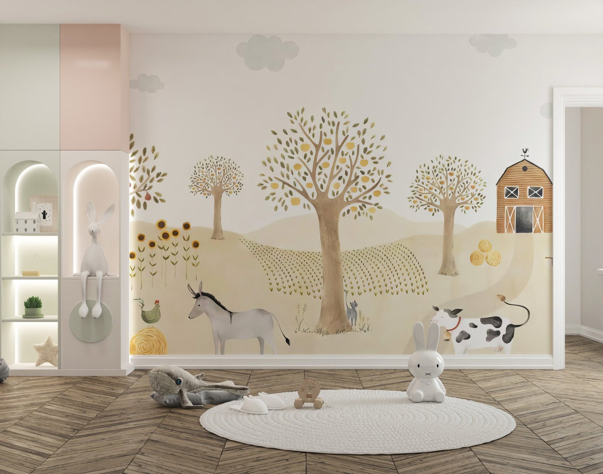 Farm Animals Adventure Wall Mural - Wallanza