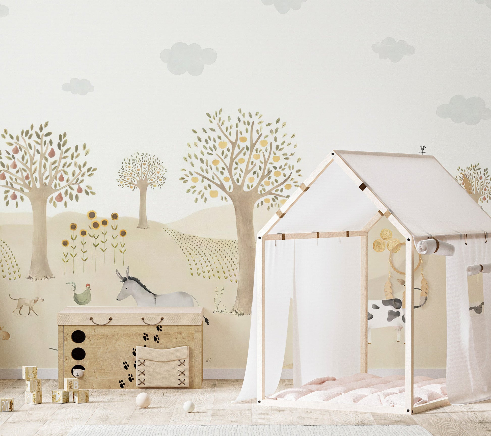 Farm Animals Adventure Wall Mural - Wallanza