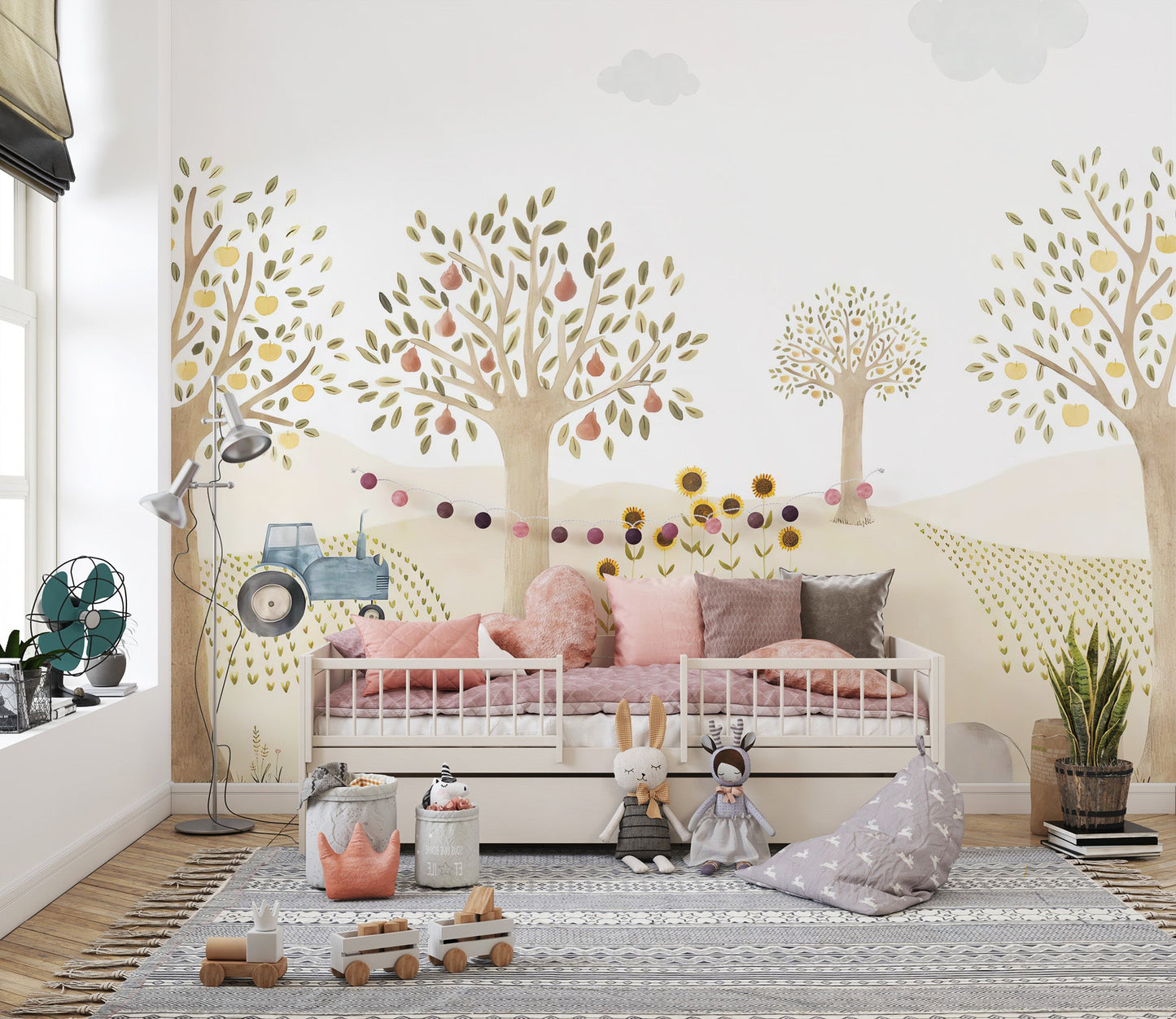 Farm Animals Kids Wallpaper Mural - Wallanza