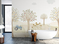 Farm Animals Kids Wallpaper Mural - Wallanza